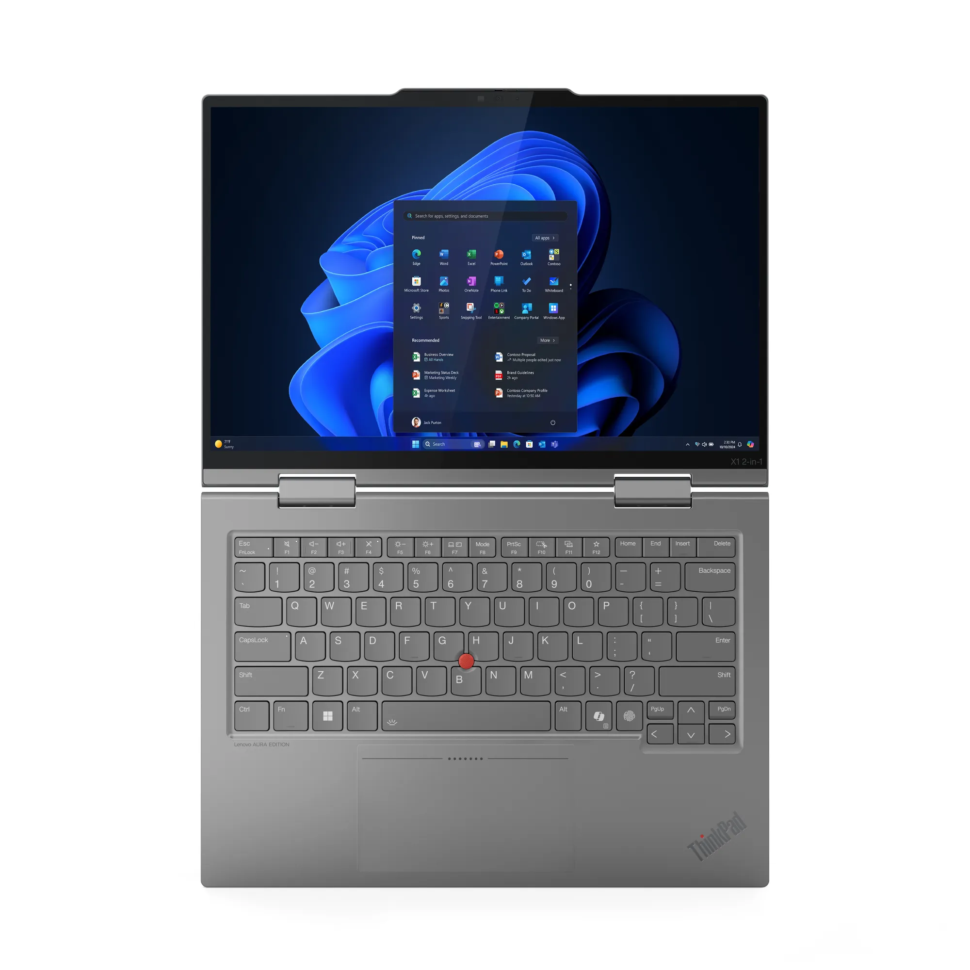 Lenovo ThinkPad X1 2-in-1 Gen 10 Aura Edition 14&quot; 225U, 16GB, 512GB SSD, Win 11 Pro - notebook, Grey