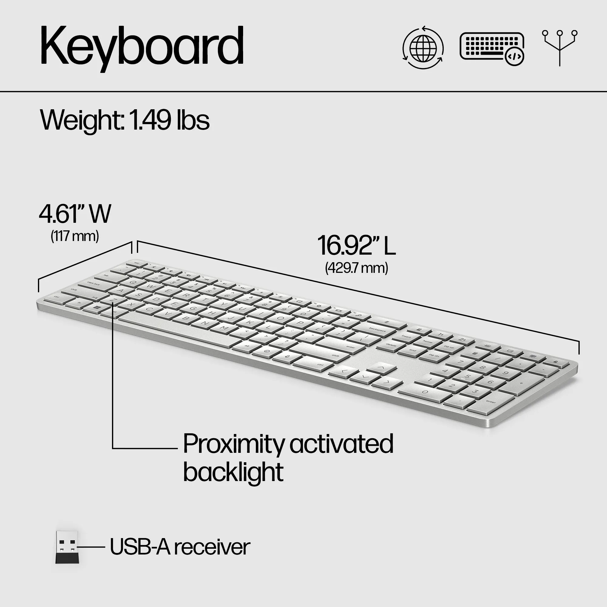 HP 970 Programmable Wireless Keyboard  SE layout