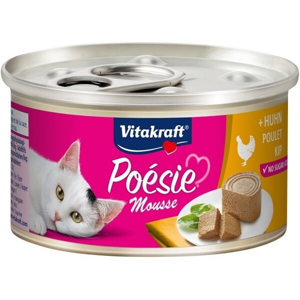 Vitakraft Po&eacute;sie Mousse Chicken, Wet food for cats, Adult, 85g