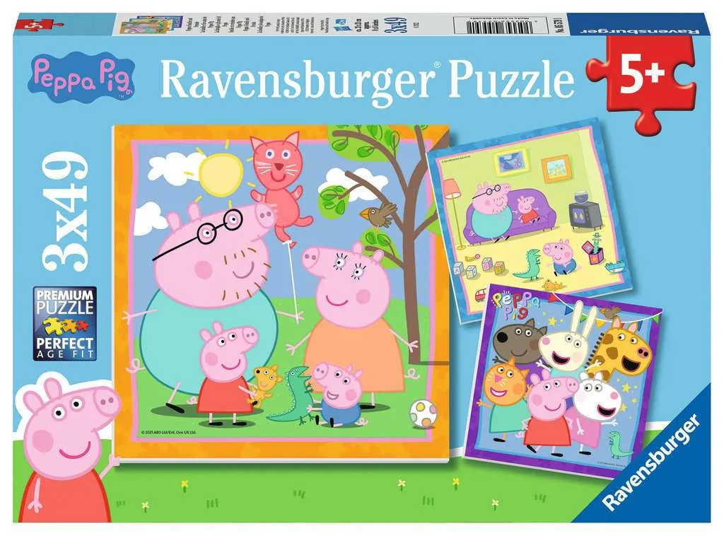 Ravensburger children's puzzle Peppa's family and friends (3x 49 pieces)