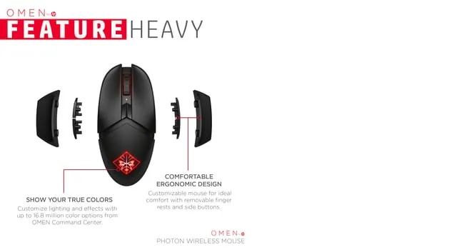 OMEN by HP Photon - wireless gaming mouse, Black OMEN by HP Photon - wireless gaming mouse, Black