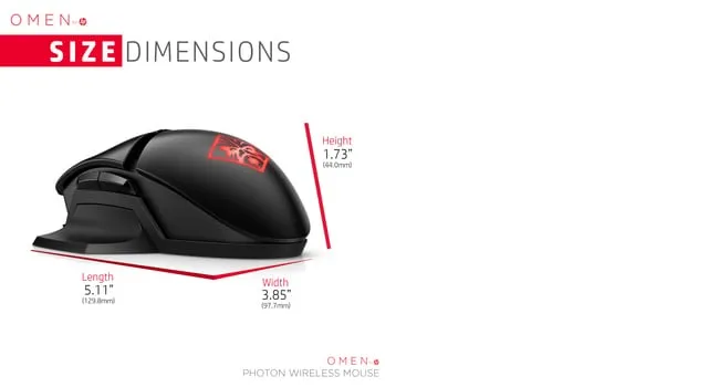 OMEN by HP Photon - wireless gaming mouse, Black OMEN by HP Photon - wireless gaming mouse, Black
