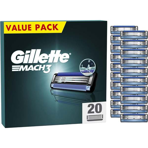 Gillette Mach3 - replacement blades, 20 pieces