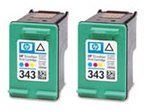 HP No 343 Ink Cart/3c 2pk w Vivera Inks