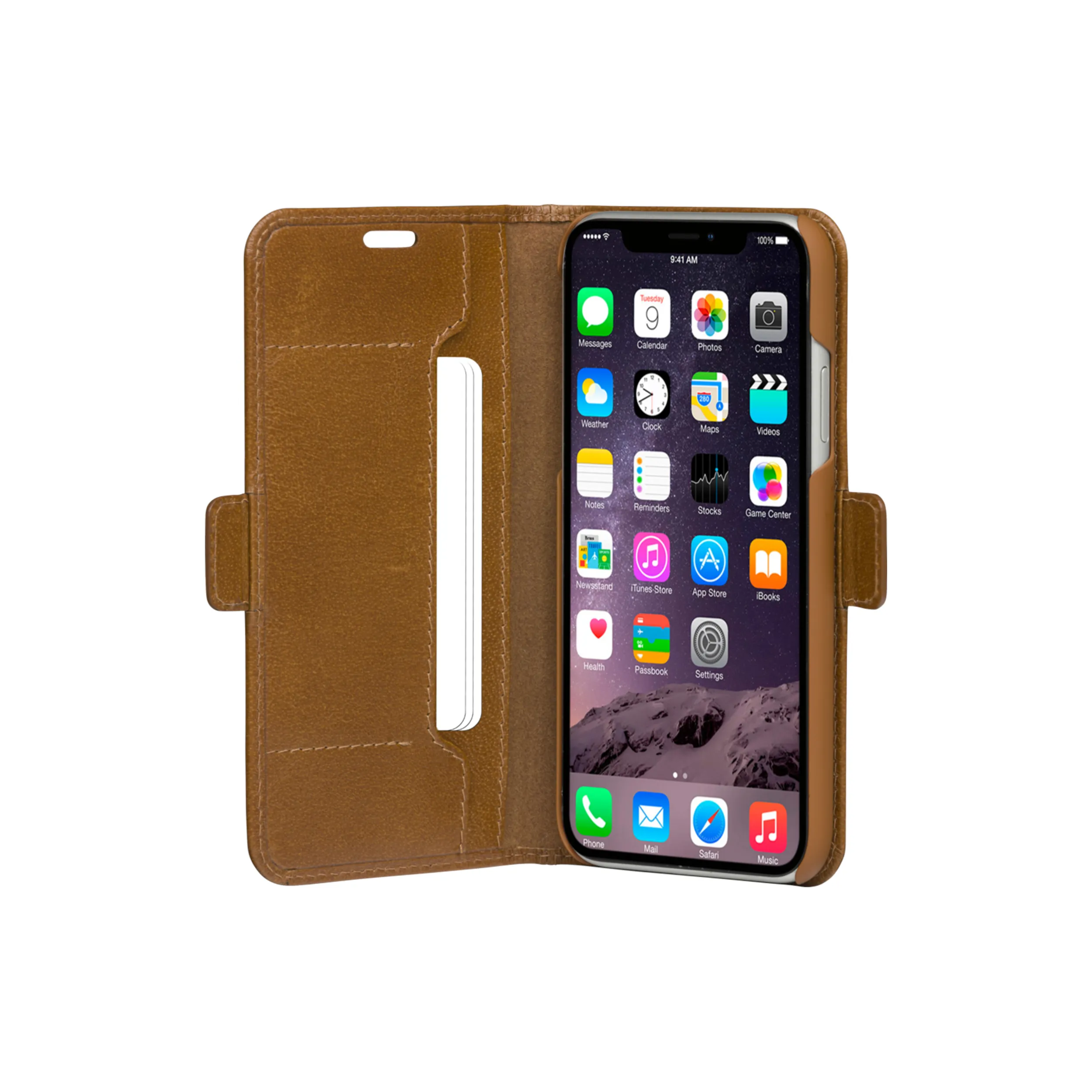 Dbramante1928 Copenhagen Slim, iPhone 11 - Wallet Case, Tan