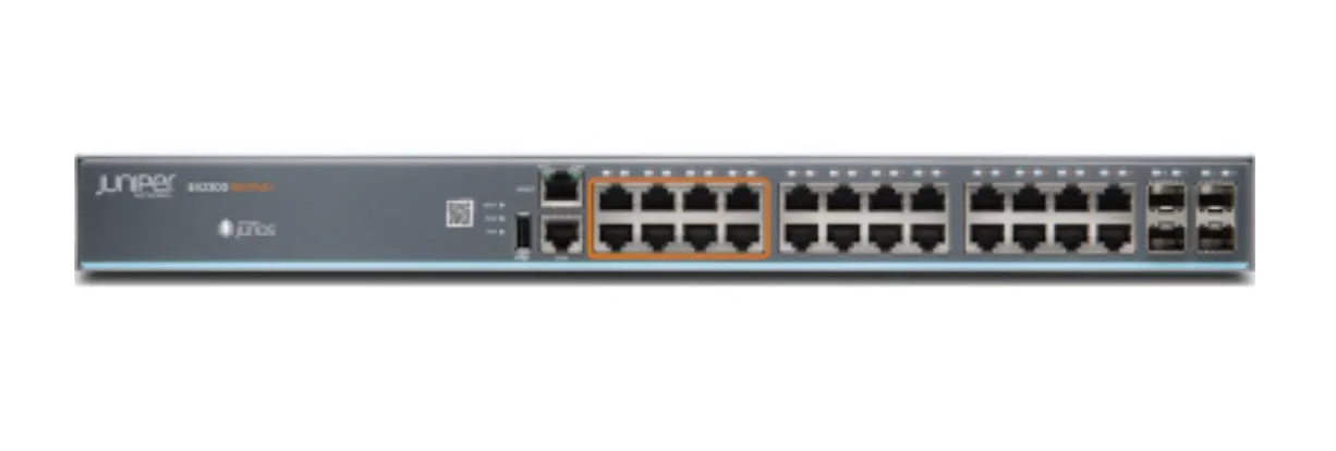 EX2300 class multi-gig switch with 16 x 1G, 8 x 1G/2.5G copper ports, 30w PoE