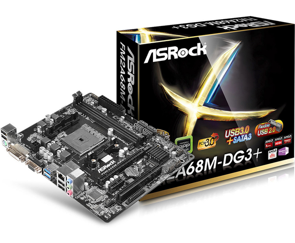 ASROCK FM2A68M-DG3+ SocketFM2+/FM2 2xDDR3 D-Sub DVI Raid mATX