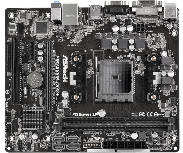 ASROCK FM2A68M-DG3+ SocketFM2+/FM2 2xDDR3 D-Sub DVI Raid mATX