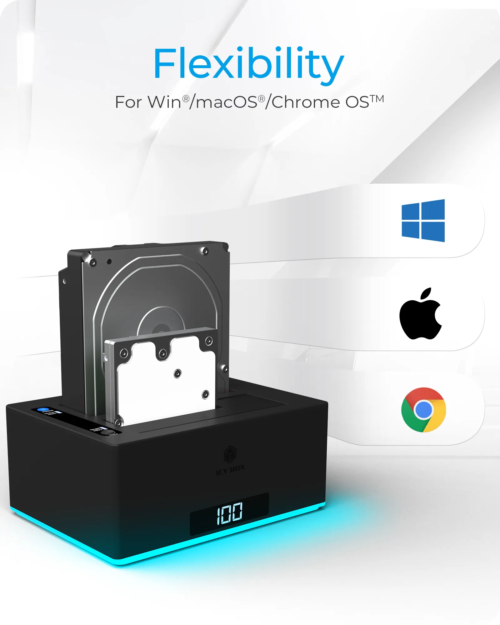 ICY BOX 2 bay Docking &amp; CloneStation for 2.5" &amp; 3.5"