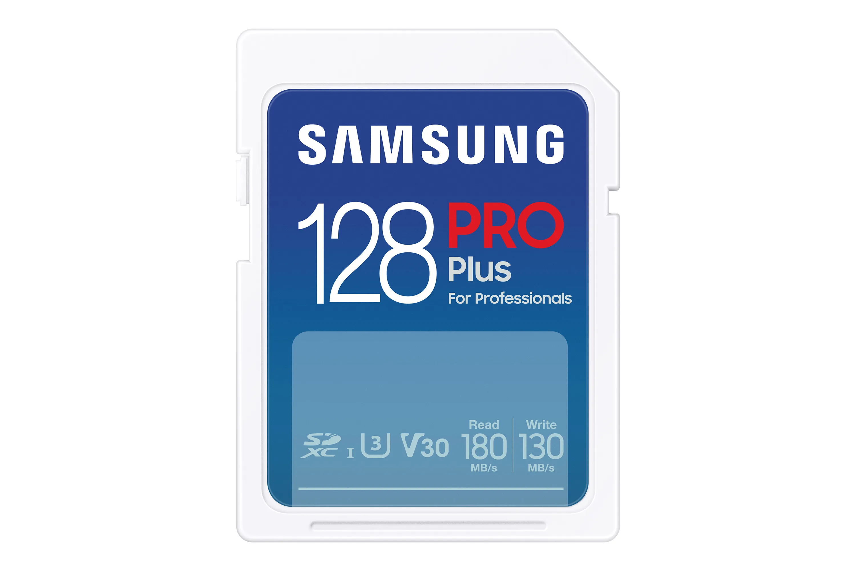 Samsung PRO Plus 128 GB SDXC UHS-I U3 V30 A2 kort, gr&aring;/r&ouml;d
