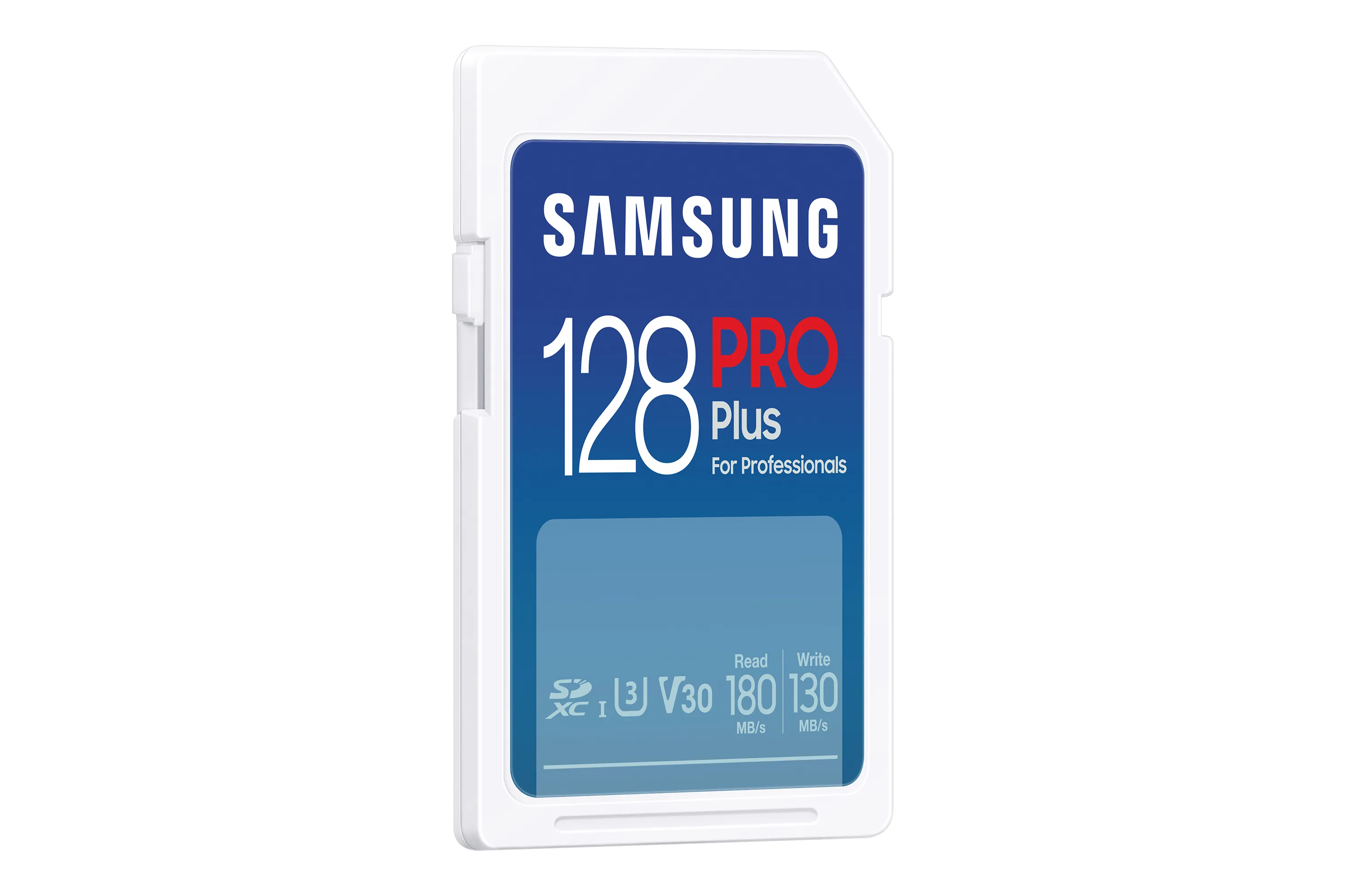 Samsung PRO Plus 128 GB SDXC UHS-I U3 V30 A2 kort, gr&aring;/r&ouml;d
