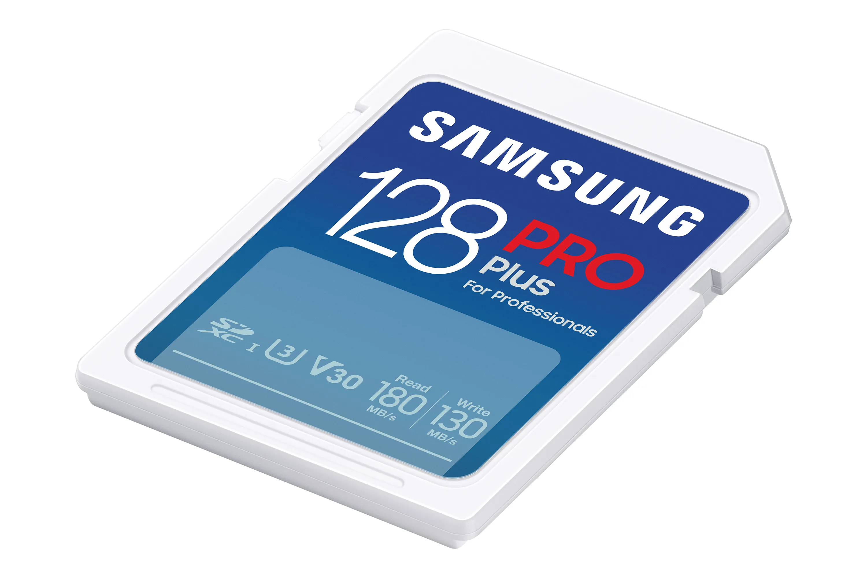 Samsung PRO Plus 128 GB SDXC UHS-I U3 V30 A2 kort, gr&aring;/r&ouml;d