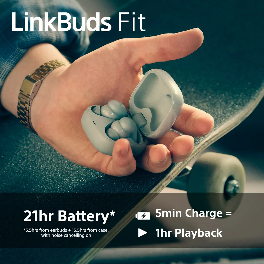 (Löytönurkka) Sony Linkbuds Fit ANC -langattomat nappikuulokkeet, Musta