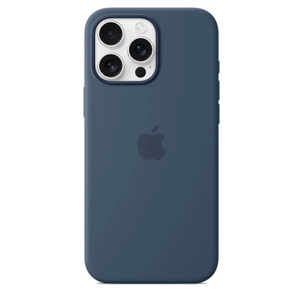 Apple iPhone 16 Pro Max, MagSafe -silikonikuori, Farkun­sininen