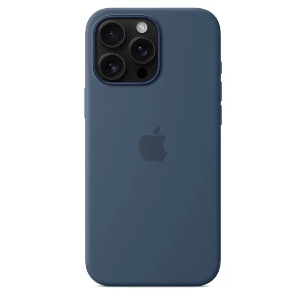 Apple iPhone 16 Pro Max, MagSafe -silikonikuori, Farkun­sininen