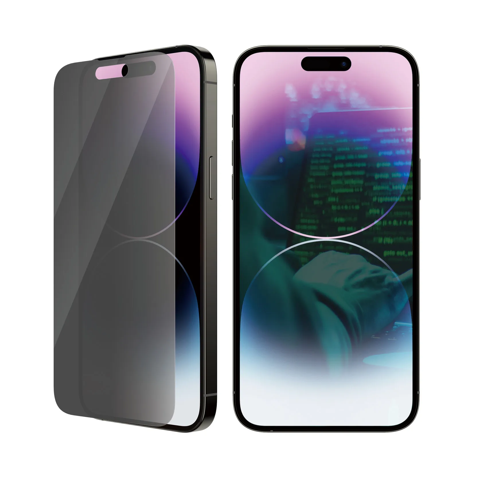 PanzerGlass Classic Fit, Privacy, iPhone 14 Pro Max - Screen Glass