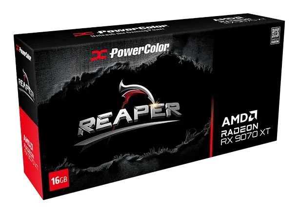 PowerColor Radeon RX 9070 XT Reaper 16 Gt -näytönohjain