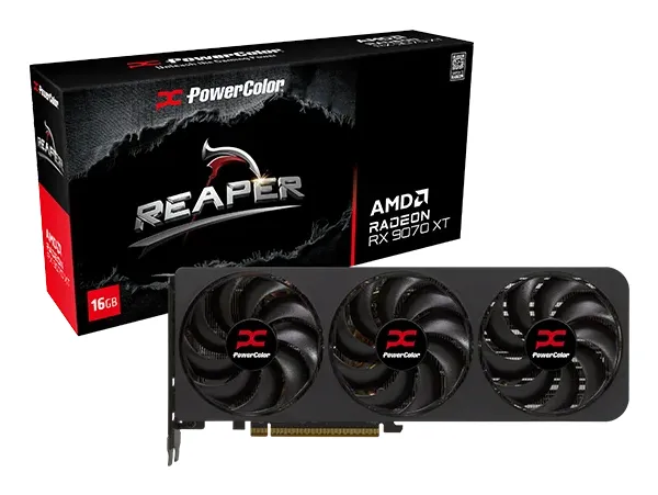 PowerColor Radeon RX 9070 XT Reaper 16 Gt -näytönohjain