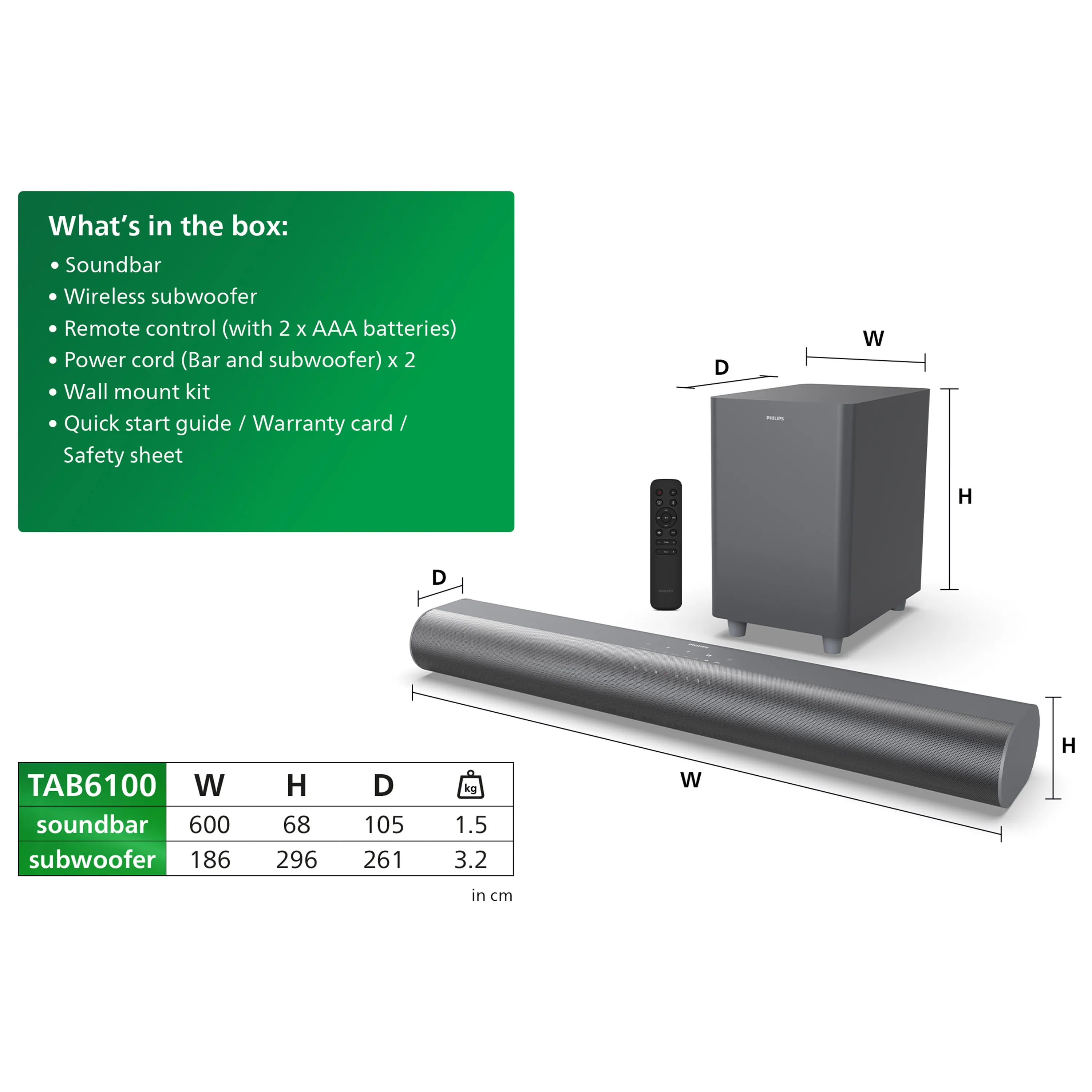 Philips B6100 - soundbar