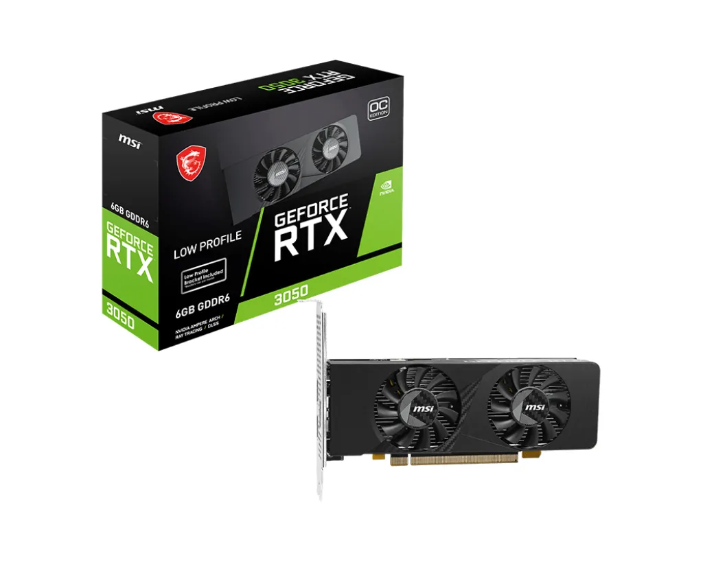 MSI GeForce RTX 3050 LP E 6 Gt OC -näytönohjain