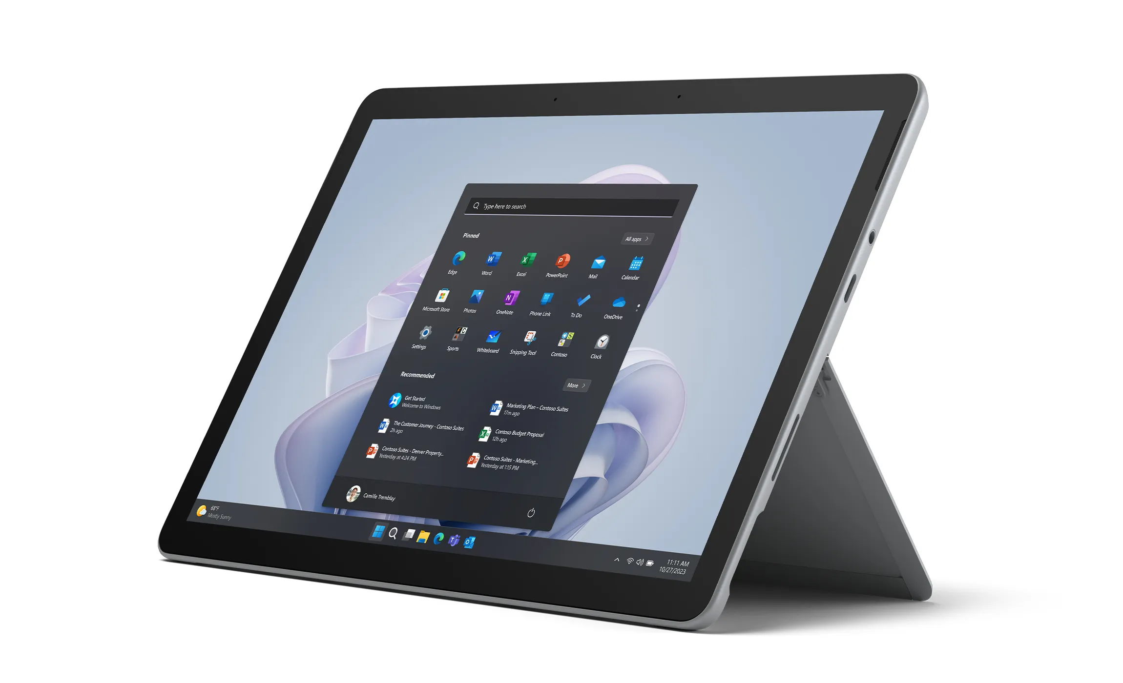 Microsoft Surface Surface Go 4  26,7 cm (10.5") 8 GB/64 GB  Win 11 Pro - surfplatta, Platimun