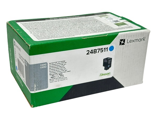 Lexmark 24B7511 lasertoner, cyan