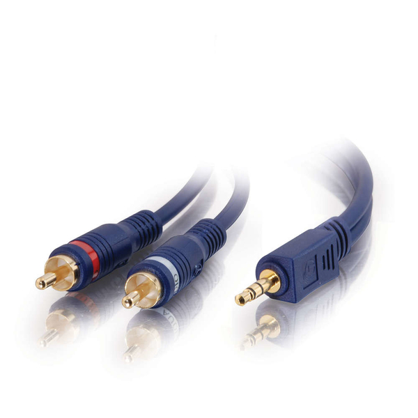 Cables To Go Stereo 3.5mm &ndash; 2 x RCA -audiokaapeli, uros/uros, 2 m, Musta