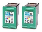 HP No 343 Ink Cart/3c 2pk w Vivera Inks
