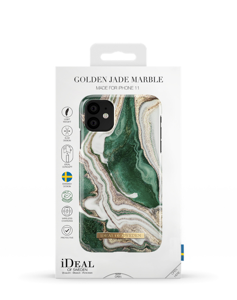 iDeal of Sweden Fashion Case, iPhone 11 -suojakuori, Golden Jade Marble