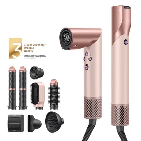 DREAME MOVA Master 10 Multistyler, 1600W hair dryer, Pink