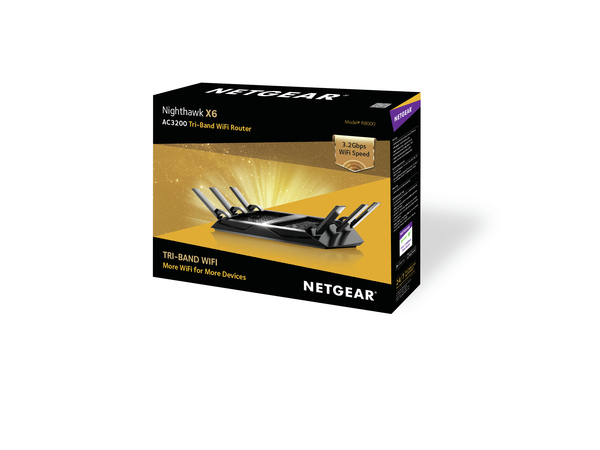 Netgear Nighthawk X6 R8000, AC3200, Tri-band -WiFi-reititin