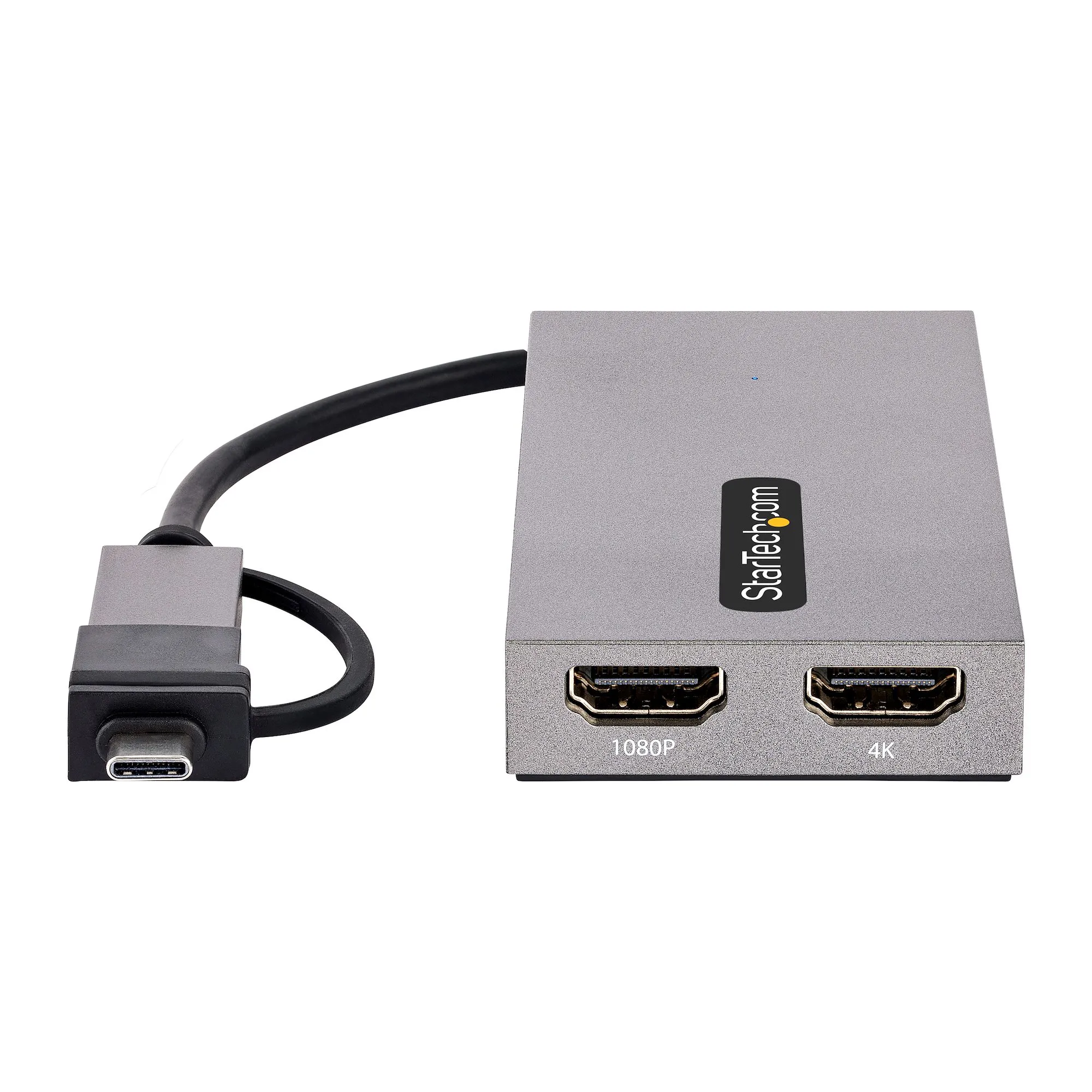 StarTech USB-C to 4K HDMI, 100W Power Delivery Pass-through, SD/MicroSD Slot, 3-Port USB 3.0 Hub - adapter, Grey