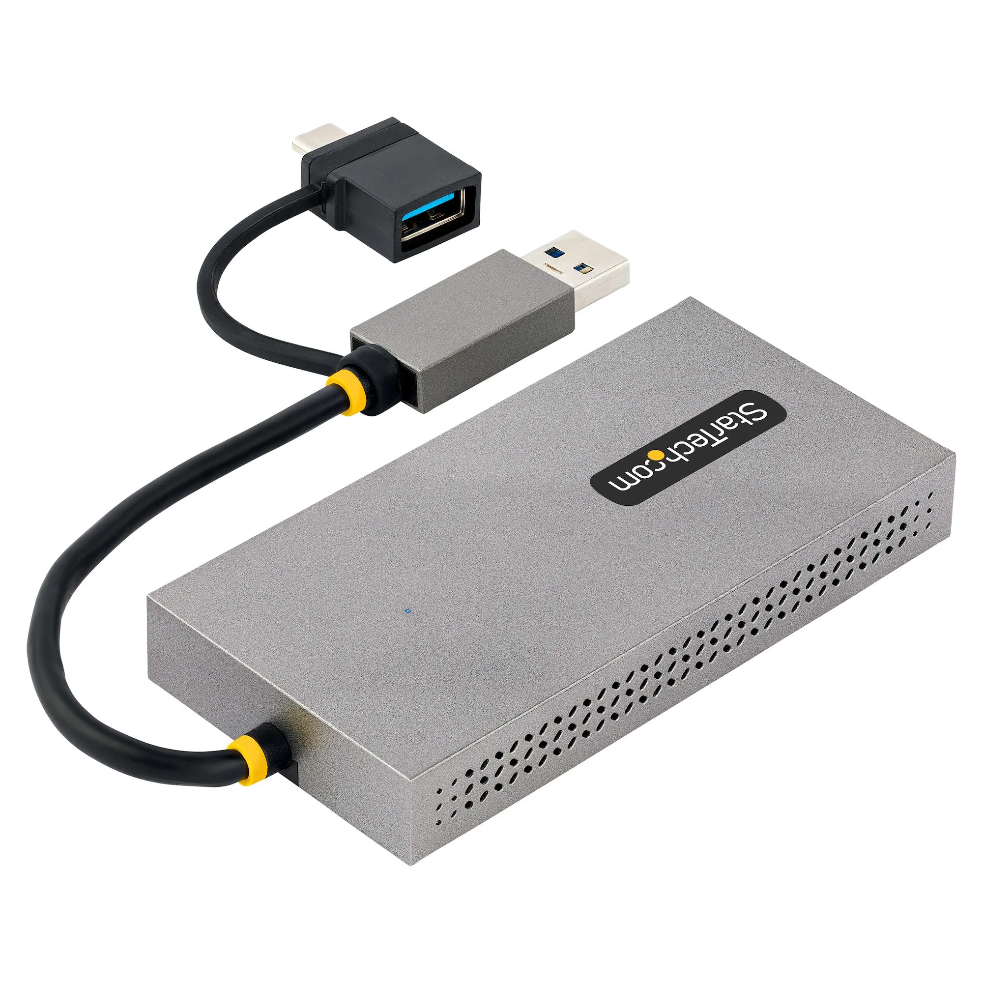 StarTech USB-C to 4K HDMI, 100W Power Delivery Pass-through, SD/MicroSD Slot, 3-Port USB 3.0 Hub - adapter, Grey