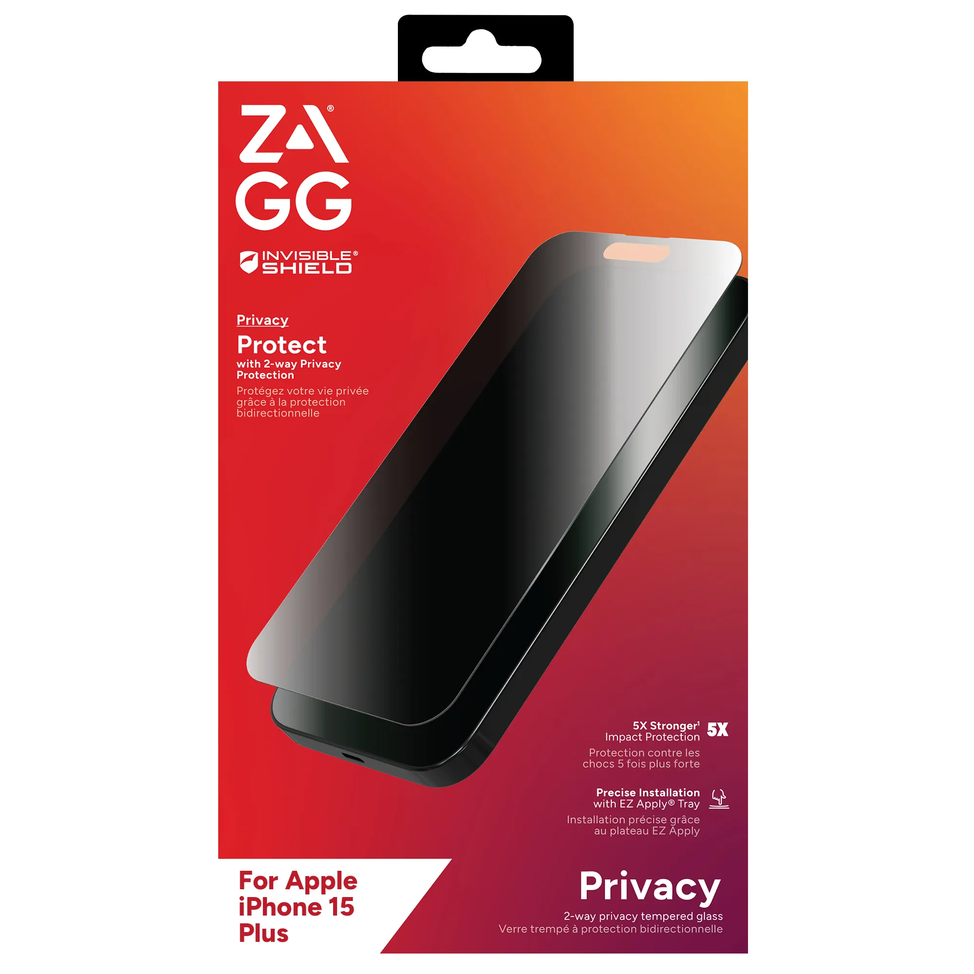 Zagg InvisibleShield Glass Elite Privacy iPhone 15 Plus - panssarilasi