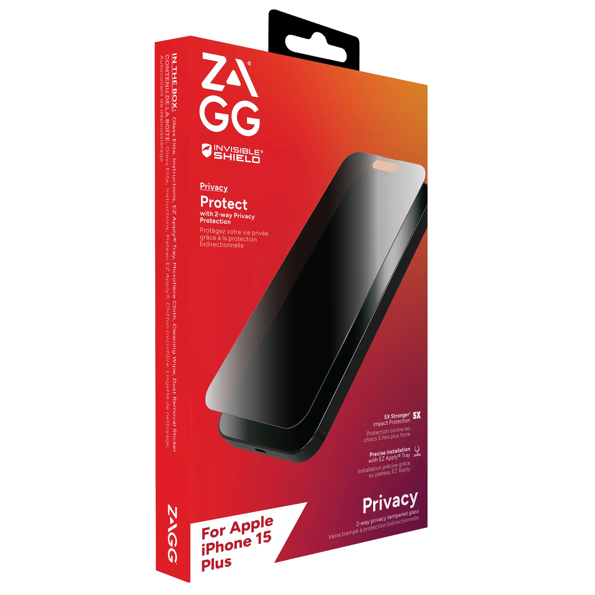 Zagg InvisibleShield Glass Elite Privacy iPhone 15 Plus - panssarilasi