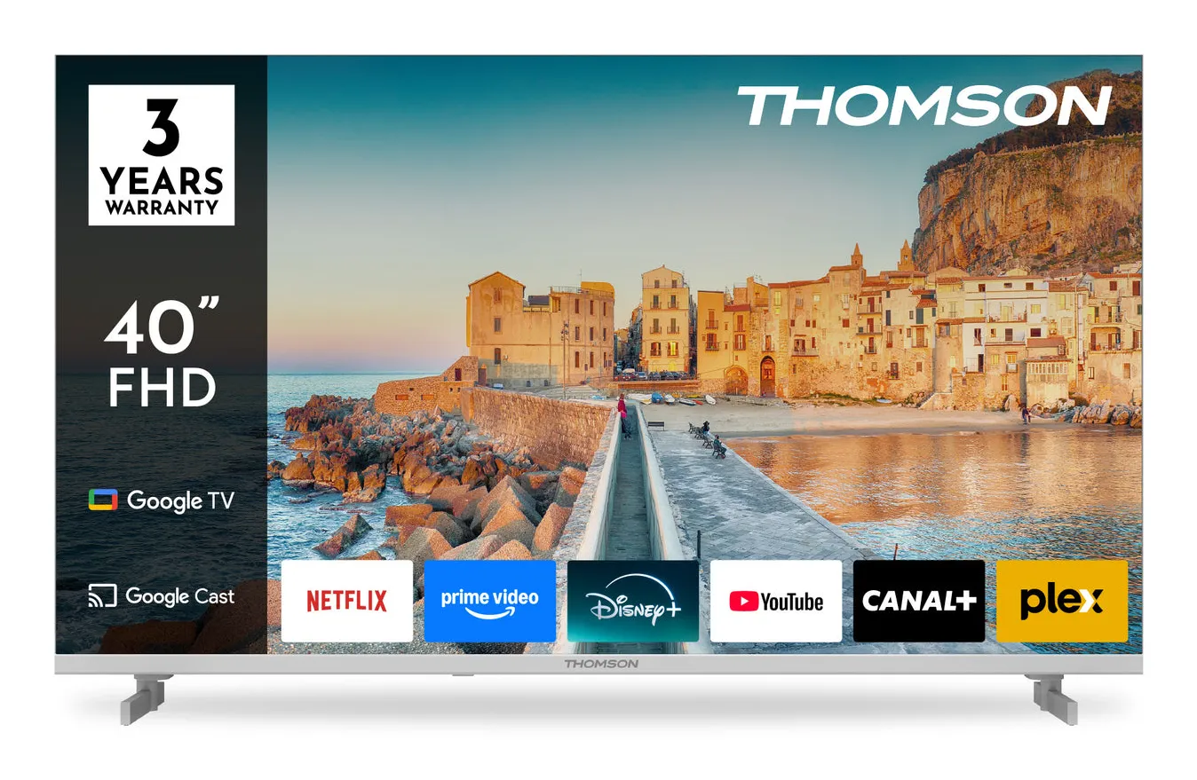 Thomson 40FG2S15W 40" Full HD LED Google TV, 60 Hz, HDR10, valkoinen