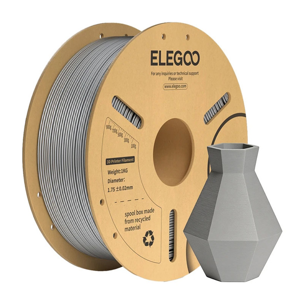 ELEGOO PLA+ 1.75 mm, 1000 g -3D-tulostusfilamentti, Star Gray