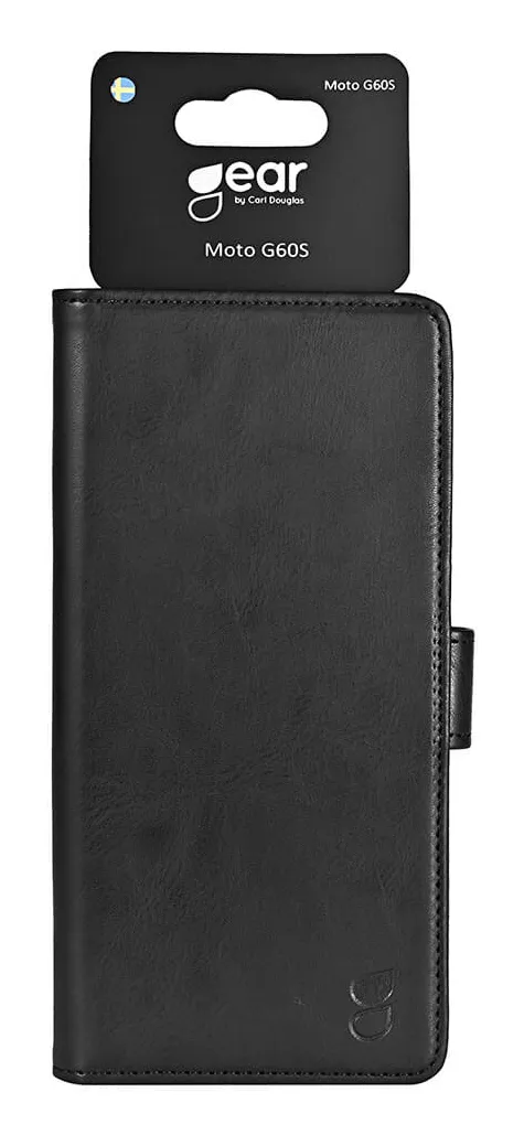 GEAR Wallet, Moto G60s -lompakkokotelo, Musta