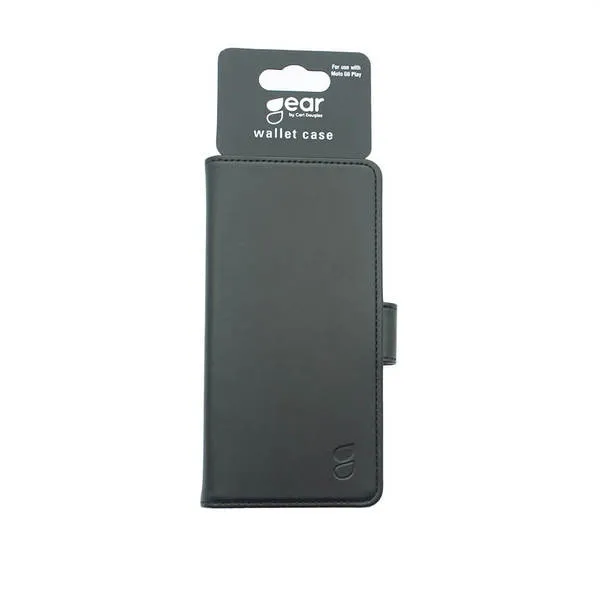 GEAR Wallet, Moto G6 Play - pl&aring;nboksfodral, Svart