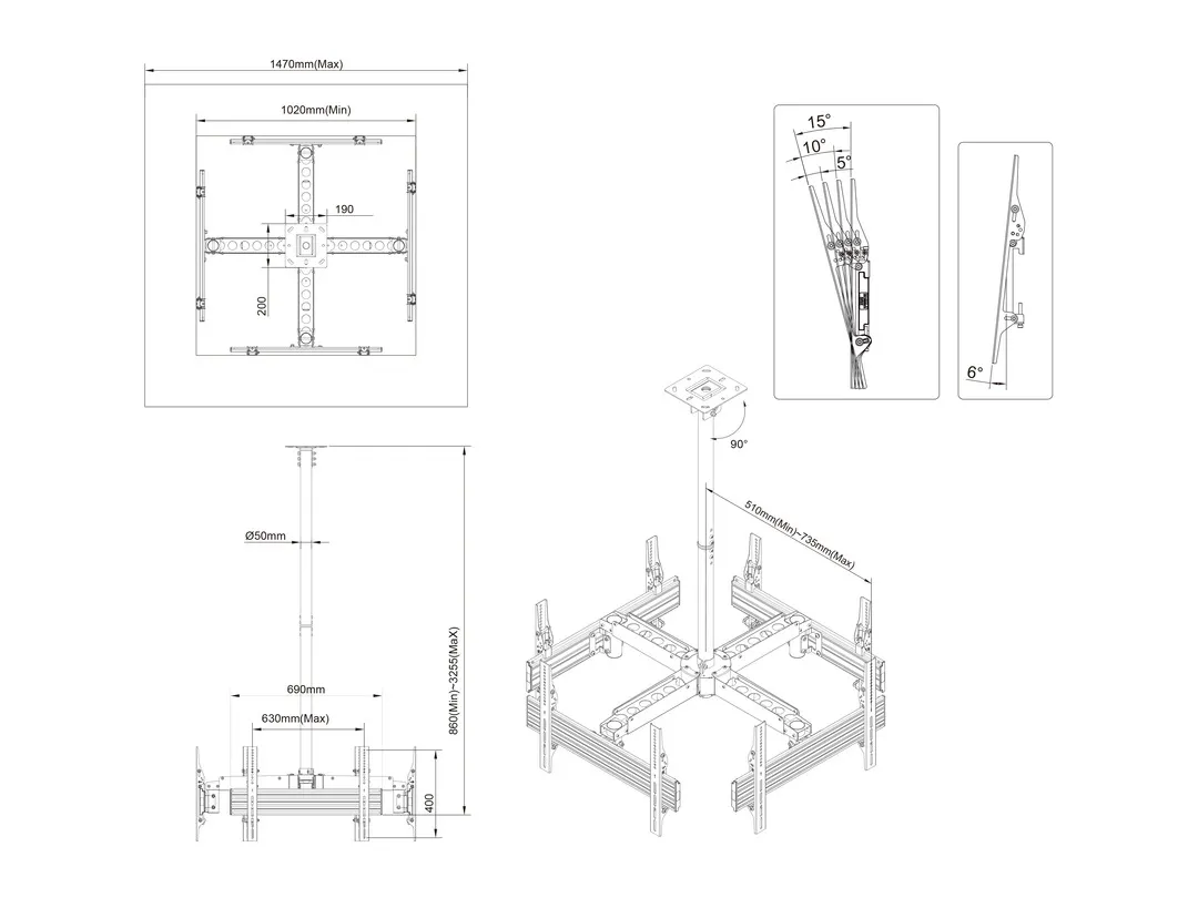 M Ceiling Mount Pro 4U