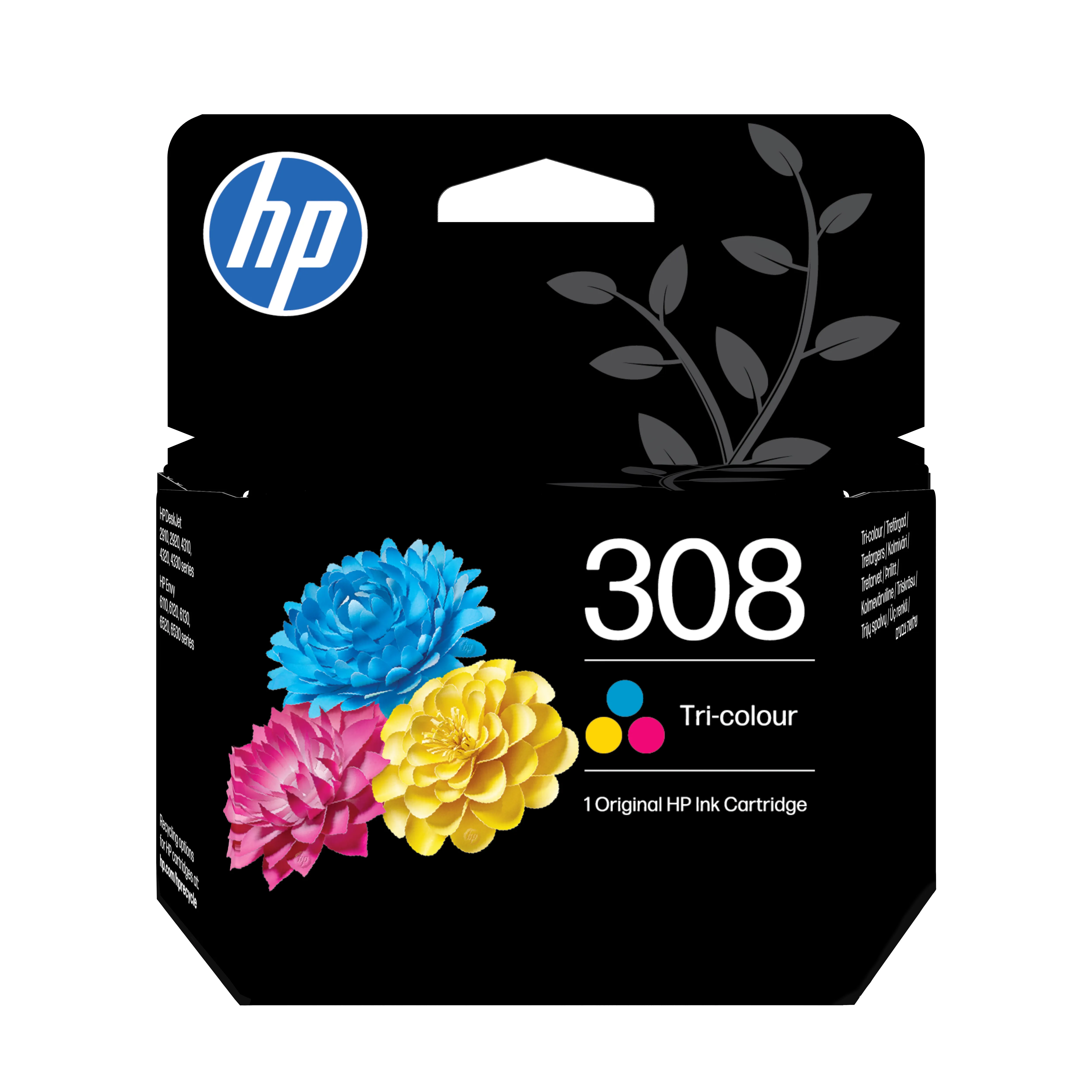 HP 308-mustekasetti, kolmiv&auml;ri