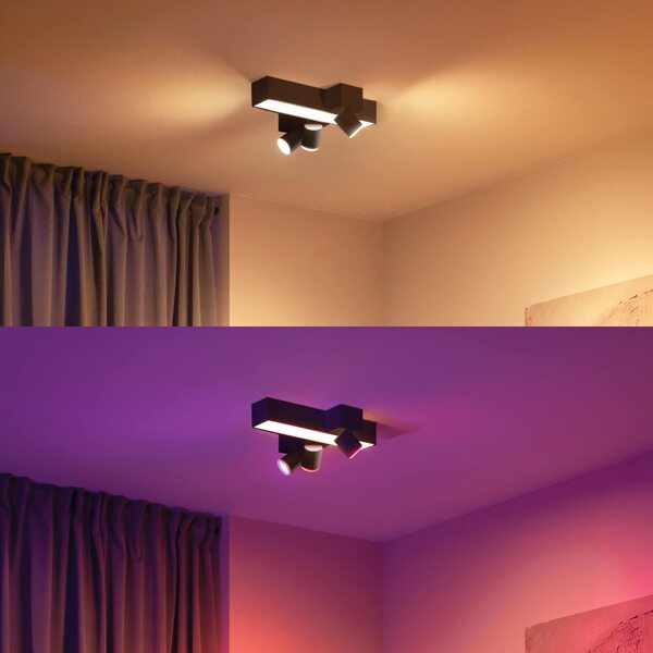 Philips Hue Centris Smart Ceiling Light 4 Spotlights White and Color Ambiance Black