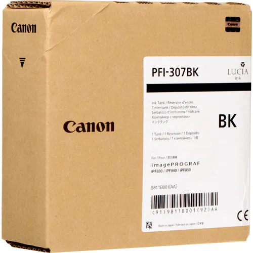 Canon PFI-307-mustekasetti, 330 ml, musta