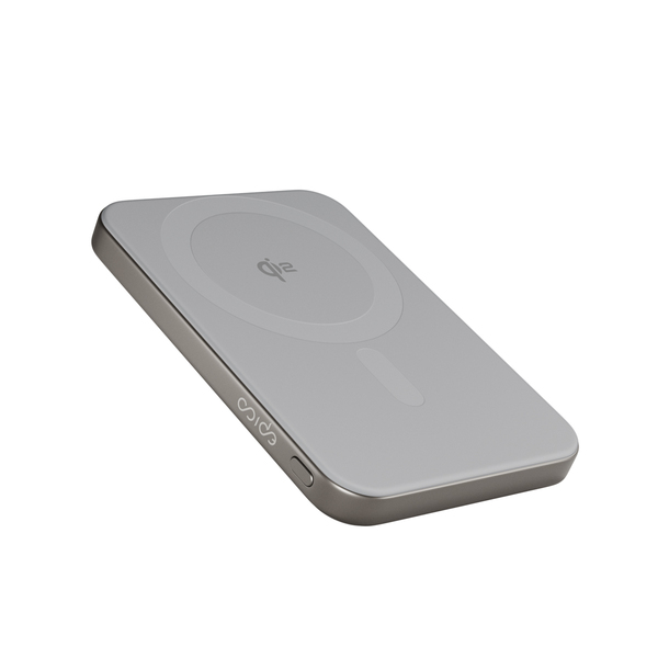 Epico UltraPack Qi2 Slim 5000mAh Alu Mag+ Wireless Power Bank EM52 - titanium