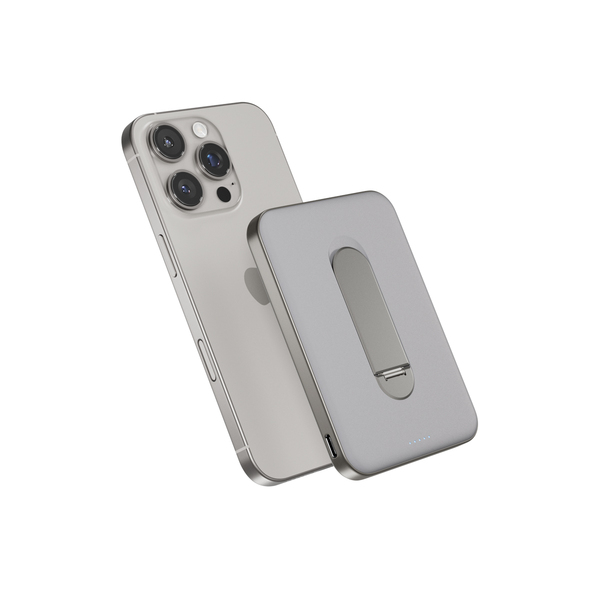 Epico UltraPack Qi2 Slim 5000mAh Alu Mag+ Wireless Power Bank EM52 - titanium