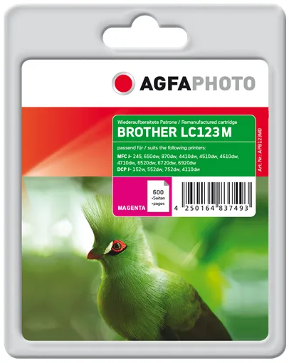AgfaPhoto APB123MD -mustekasetti, 11 ml, magenta