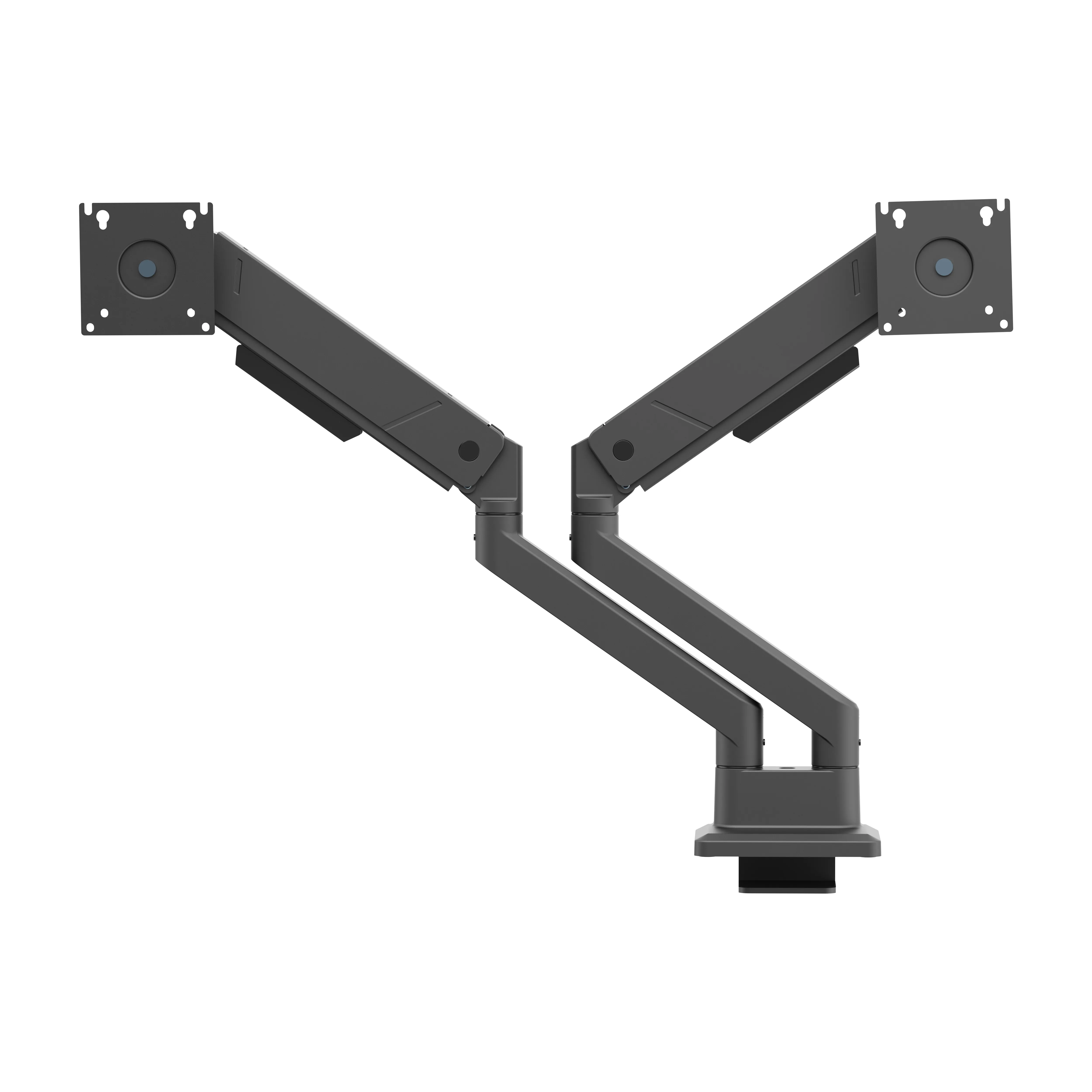 DELTACO ARM-536-2 bordf&auml;ste, f&ouml;r 2 sk&auml;rmar, 17-35", med gasfj&auml;der, 16 kg, svart