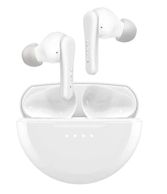 Belkin Soundform Rhythm ANC tr&aring;dl&ouml;sa in-ear h&ouml;rlurar, vit