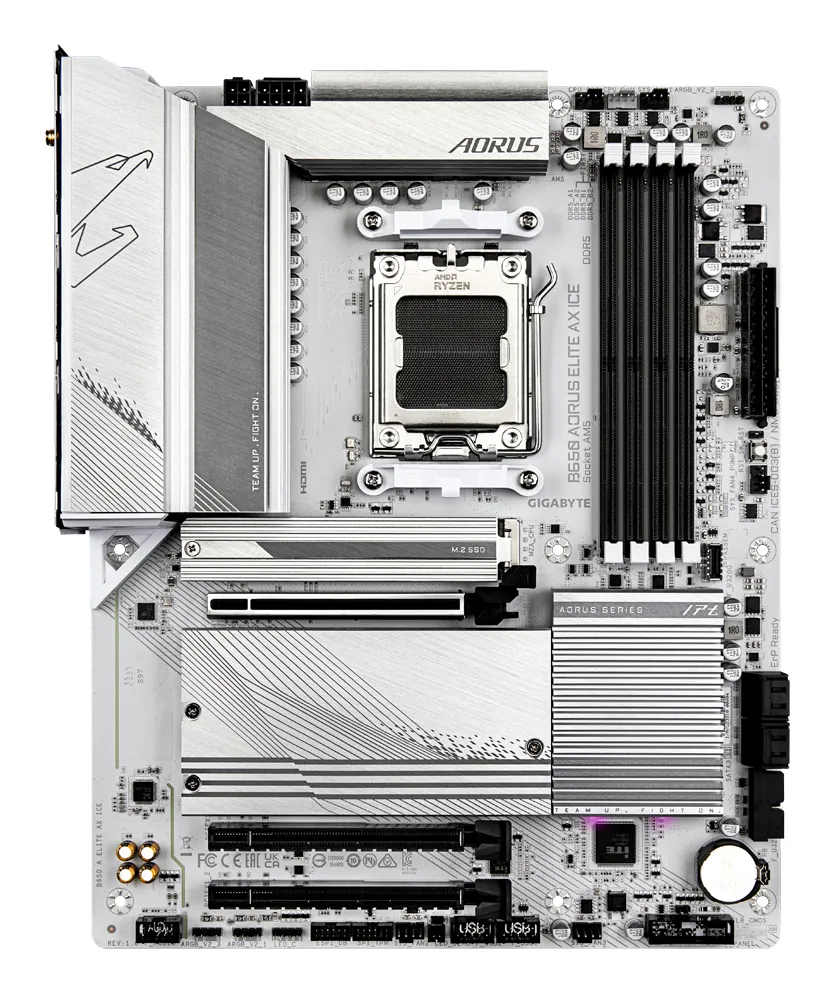Gigabyte Aorus B650 Elite AX Ice, AM5, ATX - moderkort