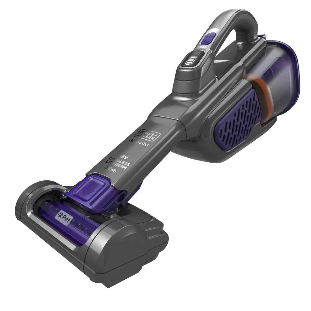 Black+Decker Dustbuster Pet BHHV520BFP 2Ah 0.7L Handheld vacuum cleaner, Black, Violet